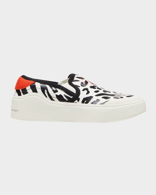 Court Leopard-Print Laceless Sneakers